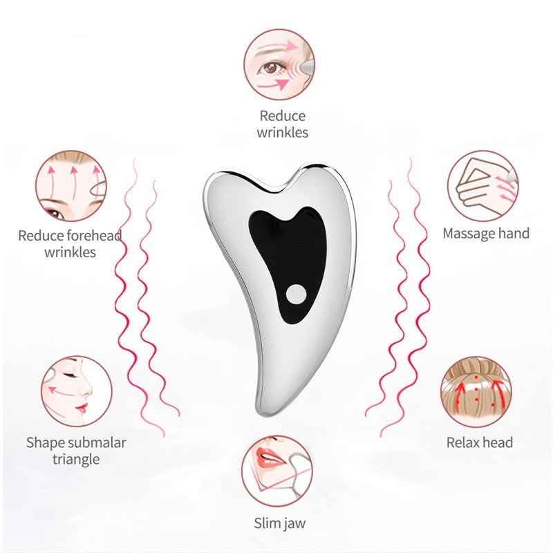 Micro-current Face Electric Guasha Massager Machine Facial Massage