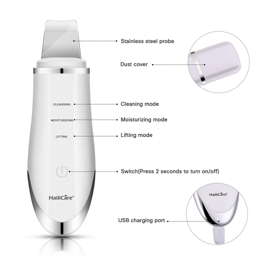 Ultrasonic Face Skin Scrubber Facial